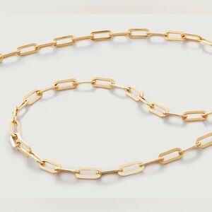 MONICA VINADER Gold Paperclip Chain Necklace 20'
